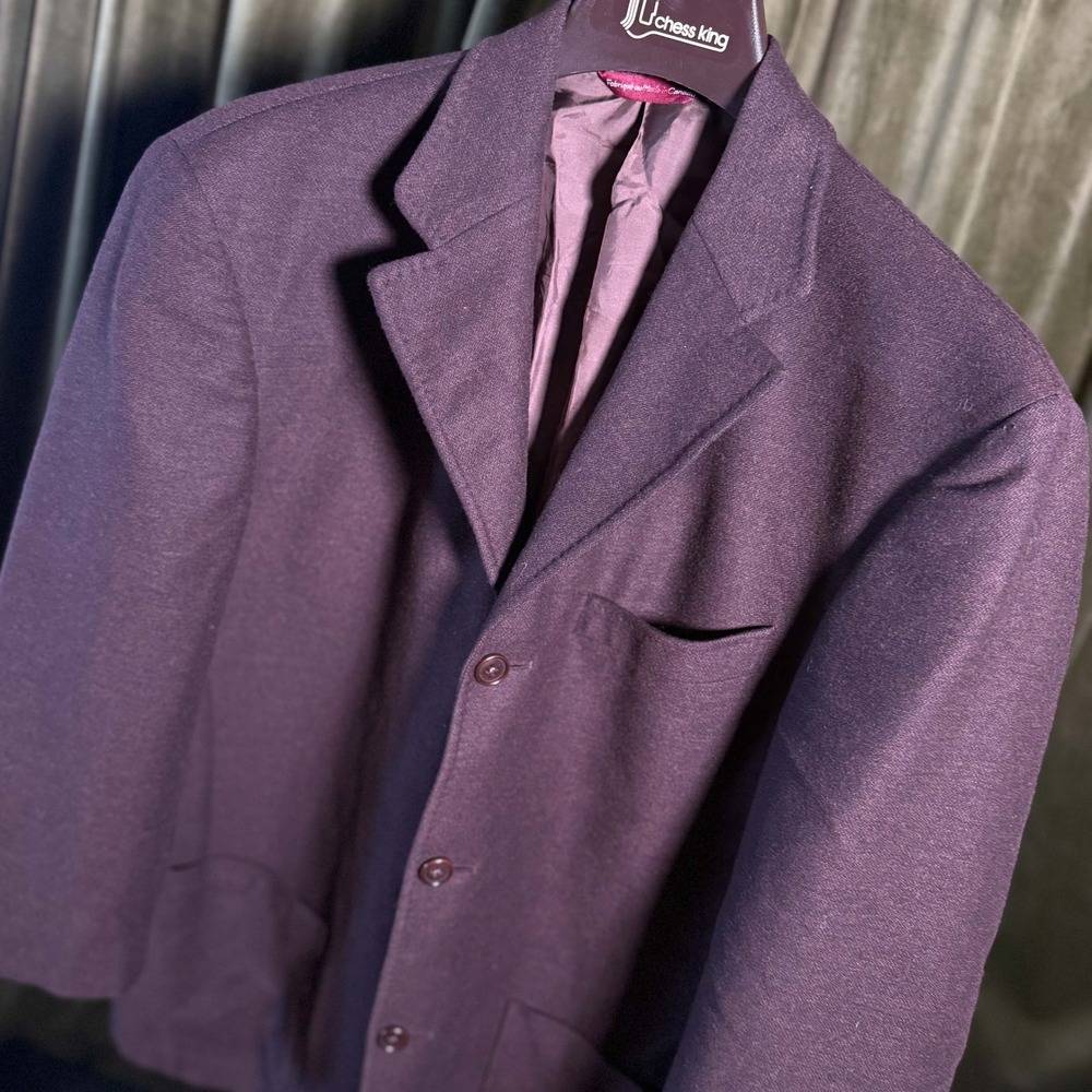 Samuelsohn Vintage Brown Wool Sport Coat Blazer 3-Button Patch Pockets L